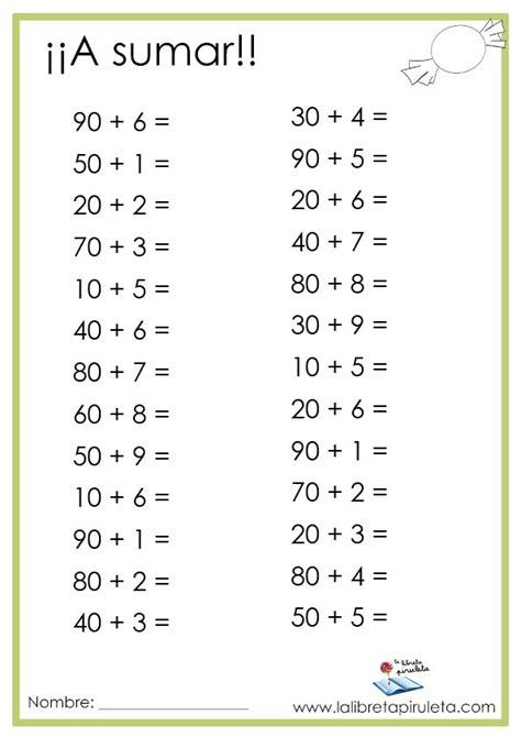 3 酪 matemáticas mentales para la multiplicación de la clase 3. Sumas con decenas exactas, fichas para imprimir, primaria ...