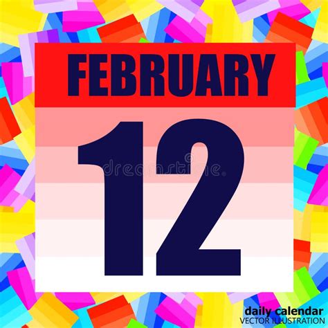 February 12 Icon For Planning Important Day Banner For Holidays And