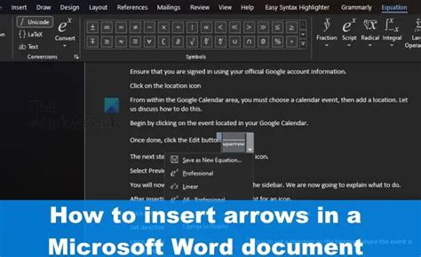 How To Insert An Arrow Symbol In Word Document Trendradars