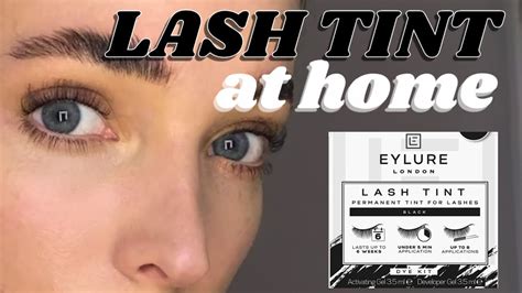 how to tint your lashes at home safely diy eylure dyelash eyelash tint easy tutorial youtube