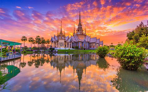 Wat Non Kum Temple In Korat Thailand 4k Ultra Fond Décran Hd