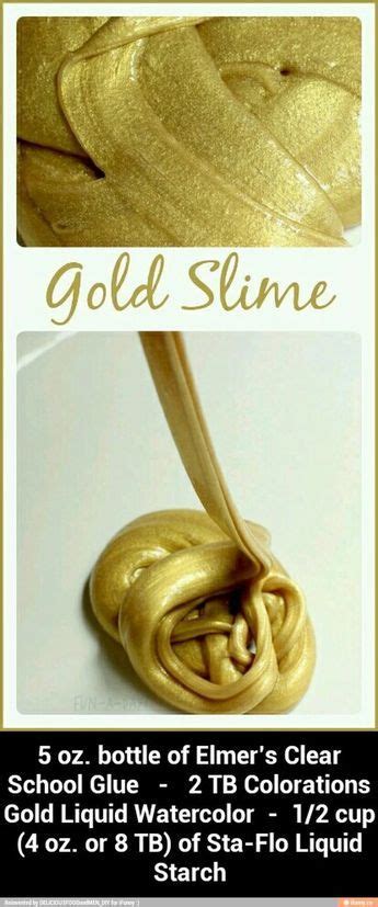 Gold Slime Recipe Yields Stunning Results Slime Recipe Diy Slime