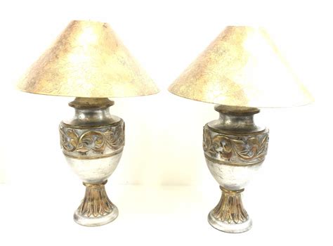 Lot Pair Of Traditional Urn Style Table Lamps