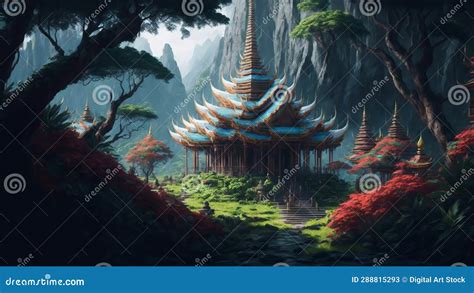 Serene Blue Temple Stands As a Symbol of Tranquility and Spirituality