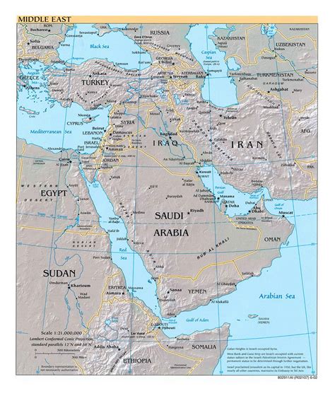 Middle East Map With Capitals