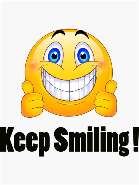 Keep Smiling Smiley Sticker For Sale By Loic45 Redbubble
