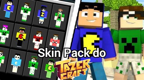 Saiu Minha Skin Pack Do Tazercraft 2 Youtubers Fera Minecraft