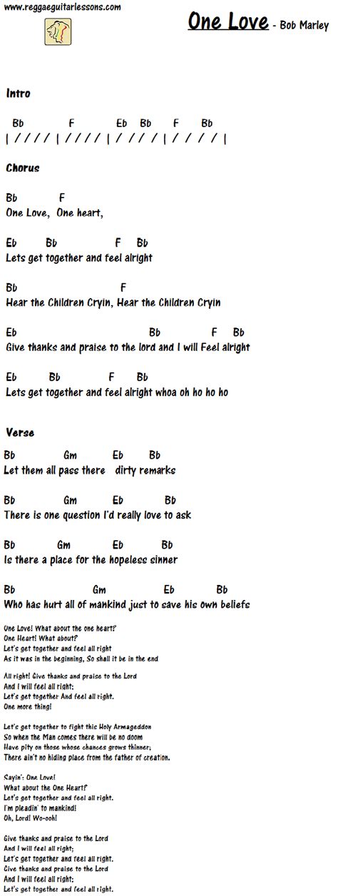 Em now you look me, am with that scorn, em then you eat up, am all my corn. how to play "One love" on guitar by Bob Marley. Guitar ...