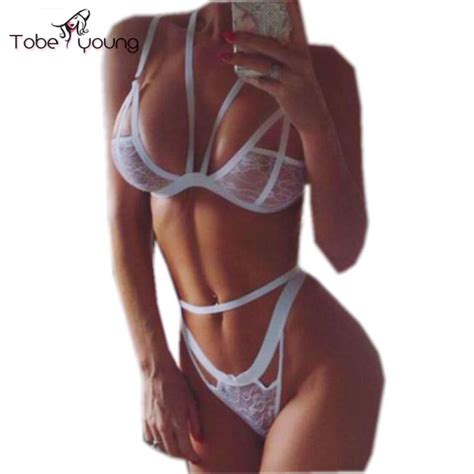 2019 Womens Sexy Lace See Through Wireless Unlined Bra Set Brassiere Crop Caged Bralette