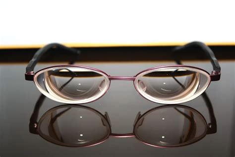 Red Round Glass Material Lenses High Myopic Myopia Myodisc Nearsighted