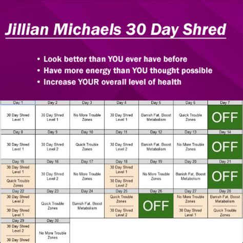 30 Day Shred Menu Plan Best Culinary And Food