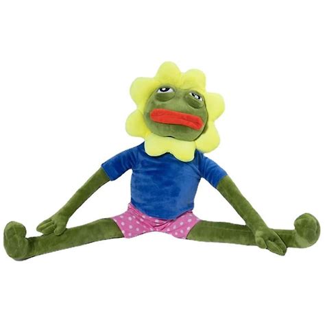 80cm Pepe The Frog Sad Frog Sunflower Doll Lonely Frog Plush Toy