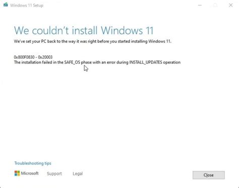 Your Windows 11 Install Could Fail With 0x8007007 0x800F0830 Errors