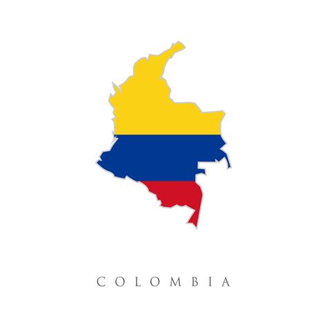 Map With Colors Colombian Flag Vector Illustration Colombian State