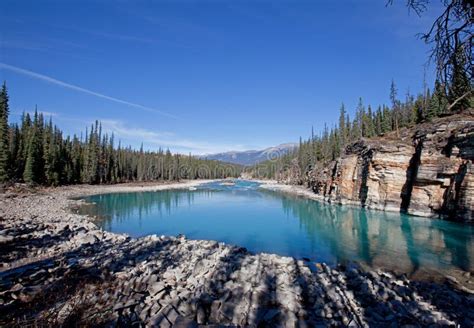 Lake At Athabasca Falls Stock Image Image Of Public 102888145