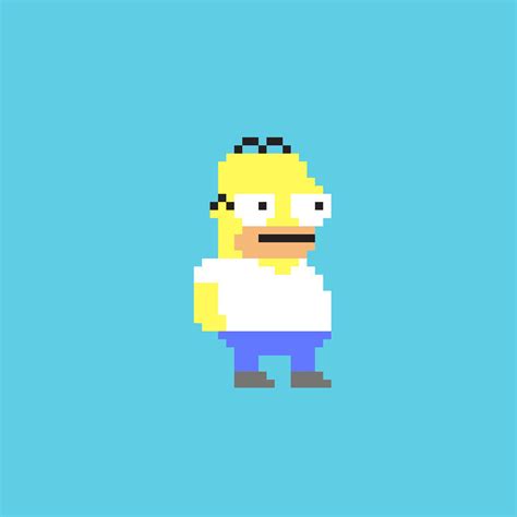 Simple Homer Simpson Pixel Art By Frisn23 On Deviantart