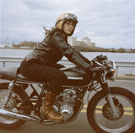 Chicks On Motorcycles Scrambler Motorcycle Motorcycle Outfit