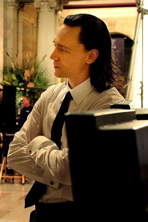 I guess he got tired of his long hair and tied it back. normally i hate guys with long hair...wtf loki?! | eye ...