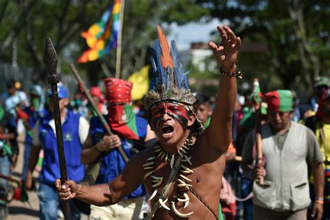 In Pictures: Indigenous people protest on Columbus Day ...