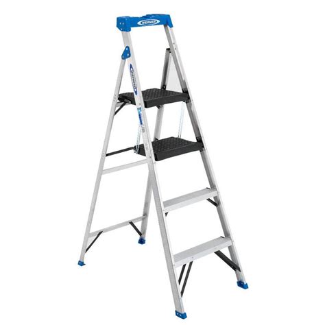 Werner 55 Ft Aluminum Type 1 250 Lbs Capacity Step Ladder At Lowes