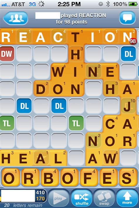 Words With Friends High Point Plays