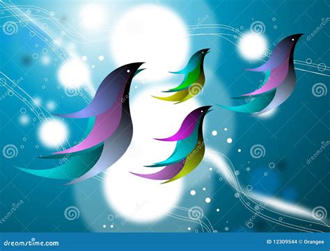 Abstract Birds Sketch Vector Seamless Pattern