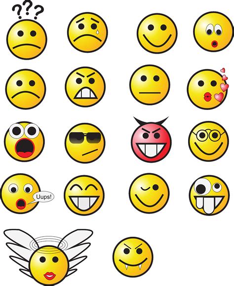 Smileys Set Yellow Free Vector Graphic On Pixabay
