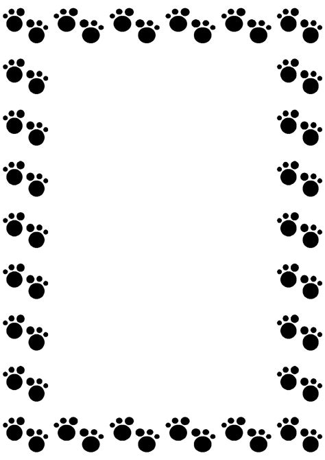 Free Photo Dog Paw Border Border Clipart Dog Free Download Jooinn