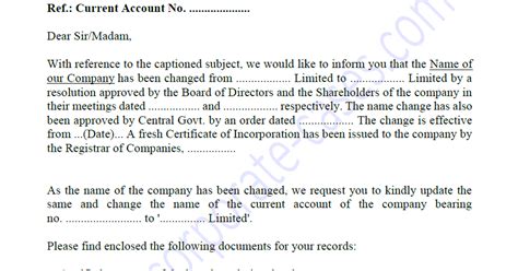 Change my minor bank account to my new bank account request letter? Request Letter for Change of Company Name in Bank Account