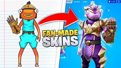 I Turned Fan Concepts Into Real Fortnite Skins Youtube