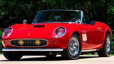 Ferris persuades cameron to let them use his father's restored 1961 ferrari 250 gt california to pick up sloane (as part of their cover) to travel into the city. 'Ferrari' from Ferris Bueller's Day Off goes up for auction