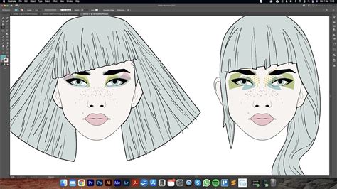 Digital Fashion Illustration In Adobe Illustrator Part 3 Hair Styles