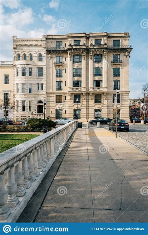 Historic Architecture At Mount Vernon Place In Baltimore Maryland