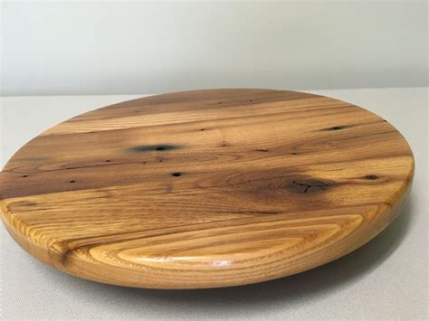 12 Inch Chestnut Barn Wood Lazy Susan Turn Table Unique One Of Etsy