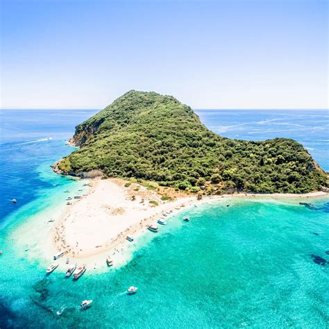 Marathonisi Islet Zakynthos Also Known As Turtle Island