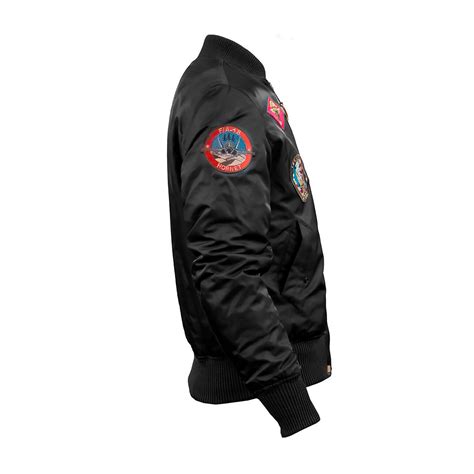 Ma 1 Nylon Bomber Jacket Patches Black 3xl Top Gun Permanent