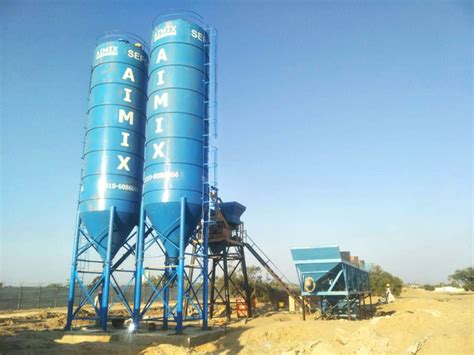 Installation Of Two Sets Of Cement Silos For Concrete Batch Plant
