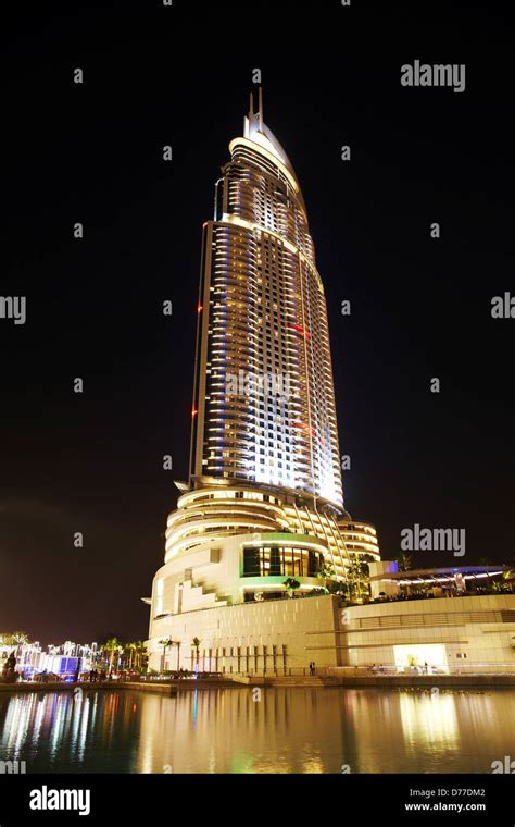The Address Downtown Dubai Also Known As Burj Dubai Lake Hotel At Night