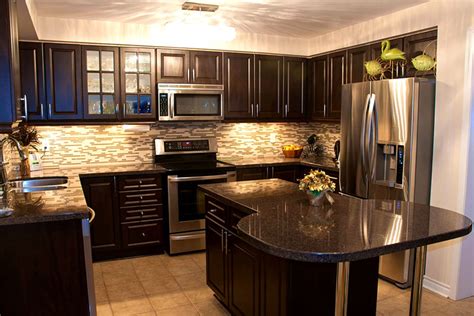 Enhance Your Kitchen With Dark Cabinets And Black Granite Counters