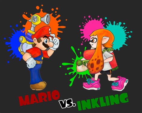 Mario Vs Inkling By Mpaolillo On Deviantart