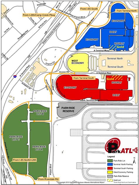 Airport Parking Map Atlanta Airport Parking Map