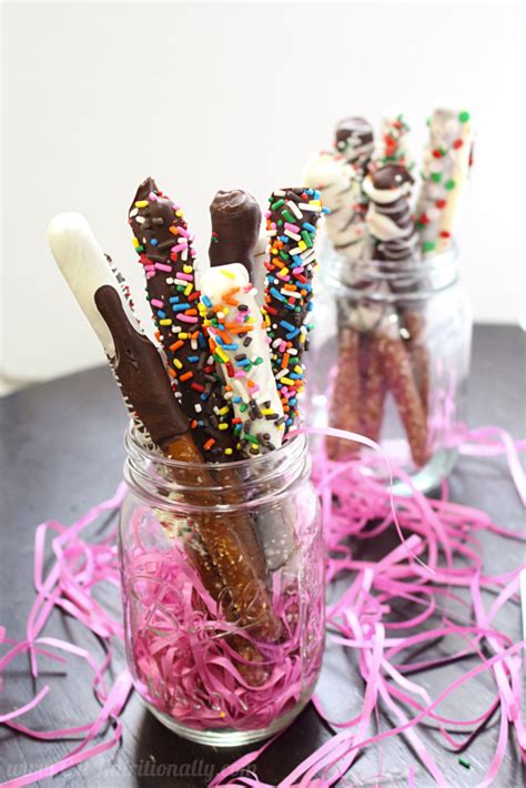 Prep large baking sheet pans with wax or parchment paper. 3-Ingredient Chocolate Covered Pretzels - C it Nutritionally