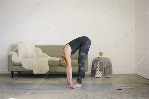 Woman Stretching Touching Her Toes Stock Image F0123792 Science