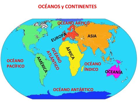 ¿qué Son Los Continentes Y Los Océanos Escuela Experta