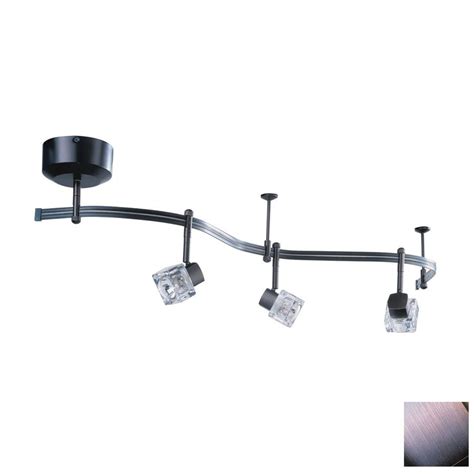 Kendal Lighting 3 Light 48 In Bronze Flexible Track Light With Glass At