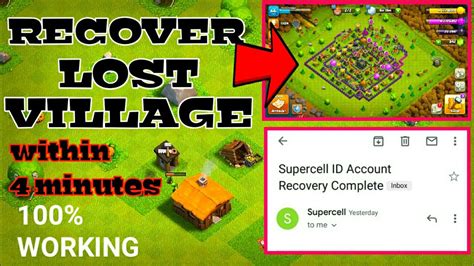 How To Recover Lost Village In Clash Of Clans Within 4 Minutes Youtube