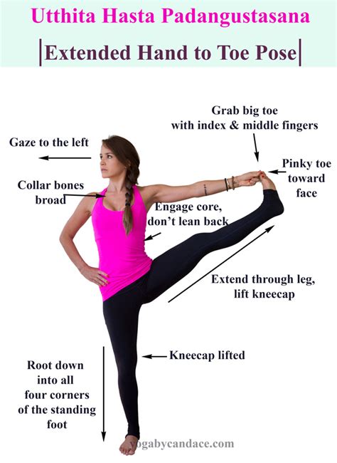 How To Do Extended Hand To Big Toe Pose — Yogabycandace