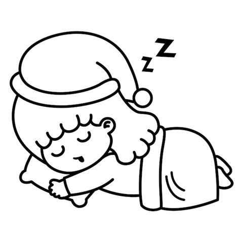 Premium Vector Sleepy Kid Girl Vector Illustration