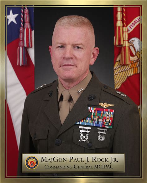 Major General Paul J Rock Jr Marine Corps Installations Pacific