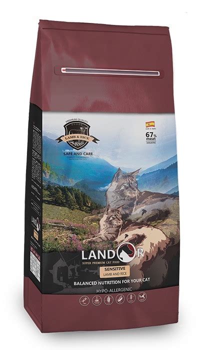 Сухий корм Landor Cat Sensitive Lamb And Rice Гіпоалергенний сухий корм з